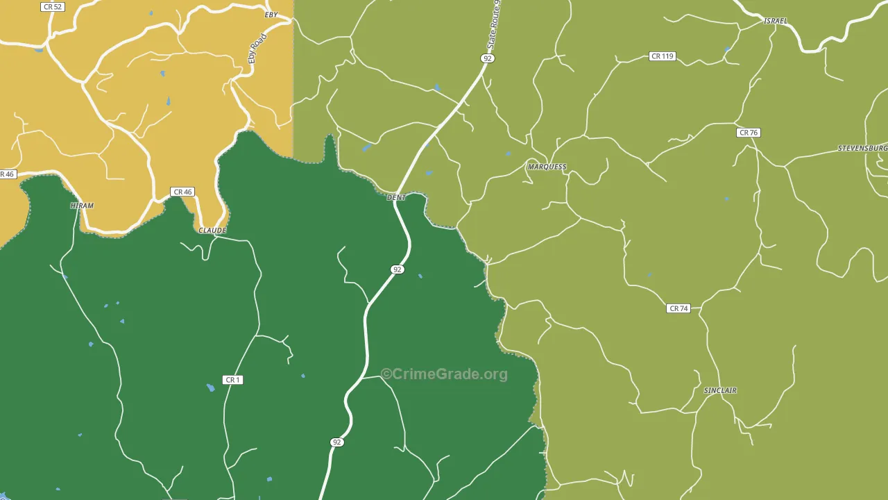 Marquess, WV Map of Drug-Related Crime Rates