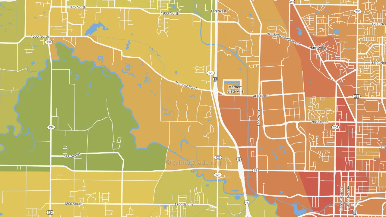 Marriott-Slaterville, UT Map of Drug-Related Crime Rates