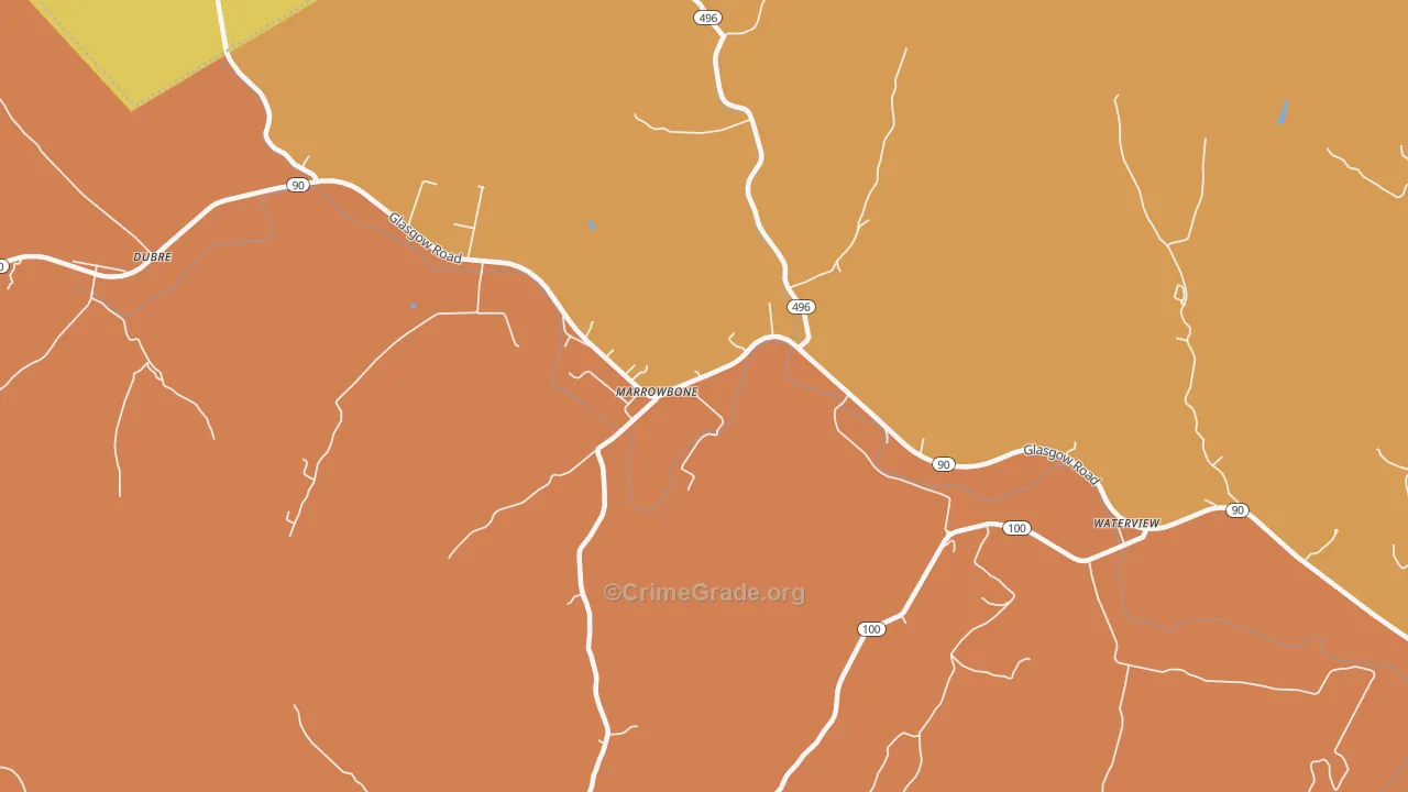 Marrowbone, KY Map of Drug-Related Crime Rates