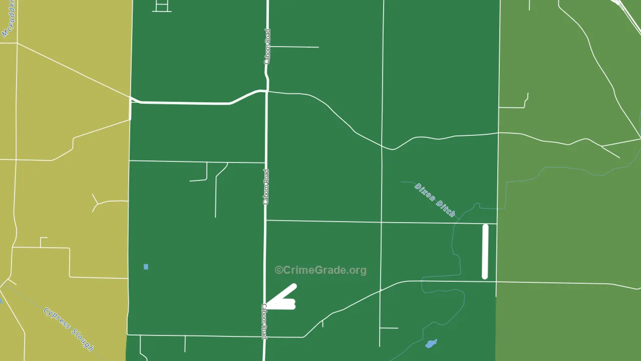 Marrs Center, IN Map of Drug-Related Crime Rates