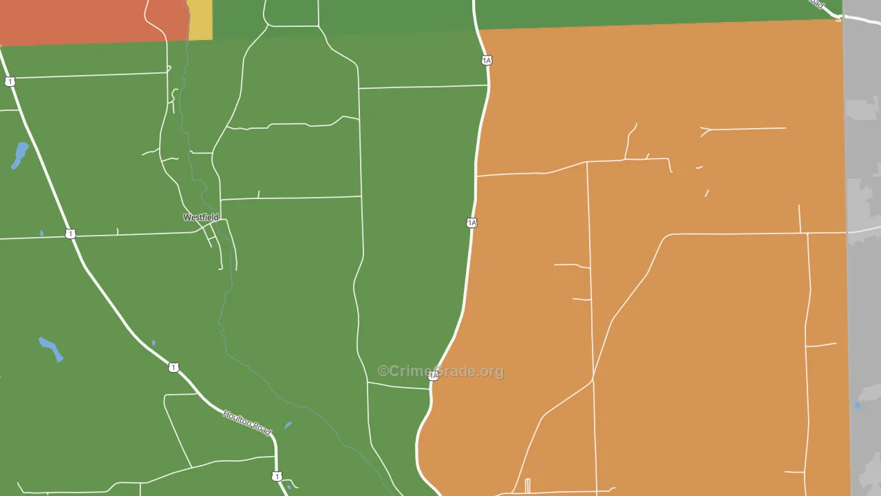 Mars Hill-Blaine, ME Map of Drug-Related Crime Rates