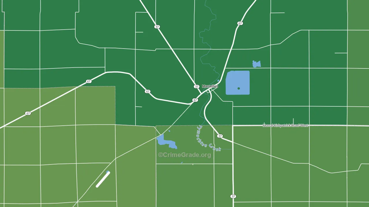 Marseilles, OH Map of Drug-Related Crime Rates