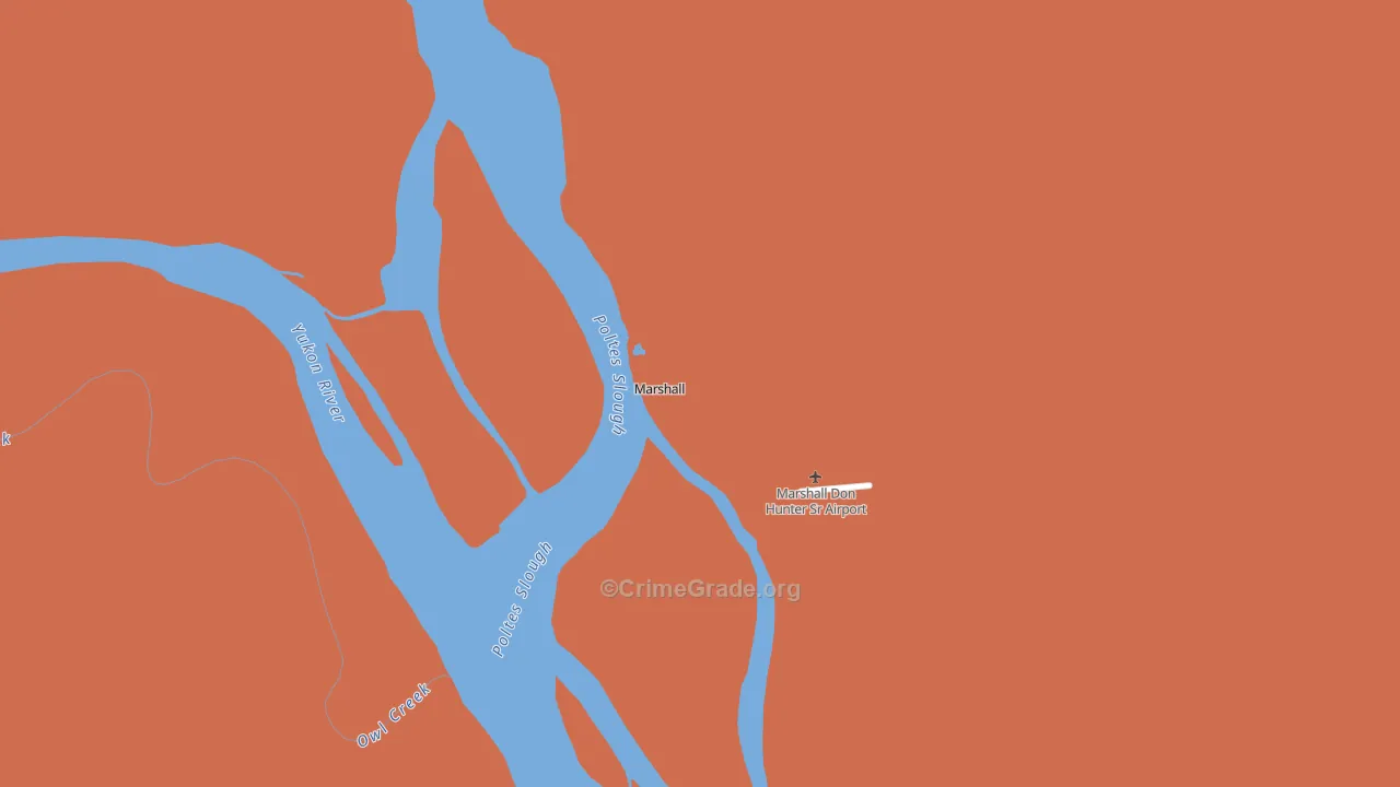 Marshall, AK Map of Drug-Related Crime Rates
