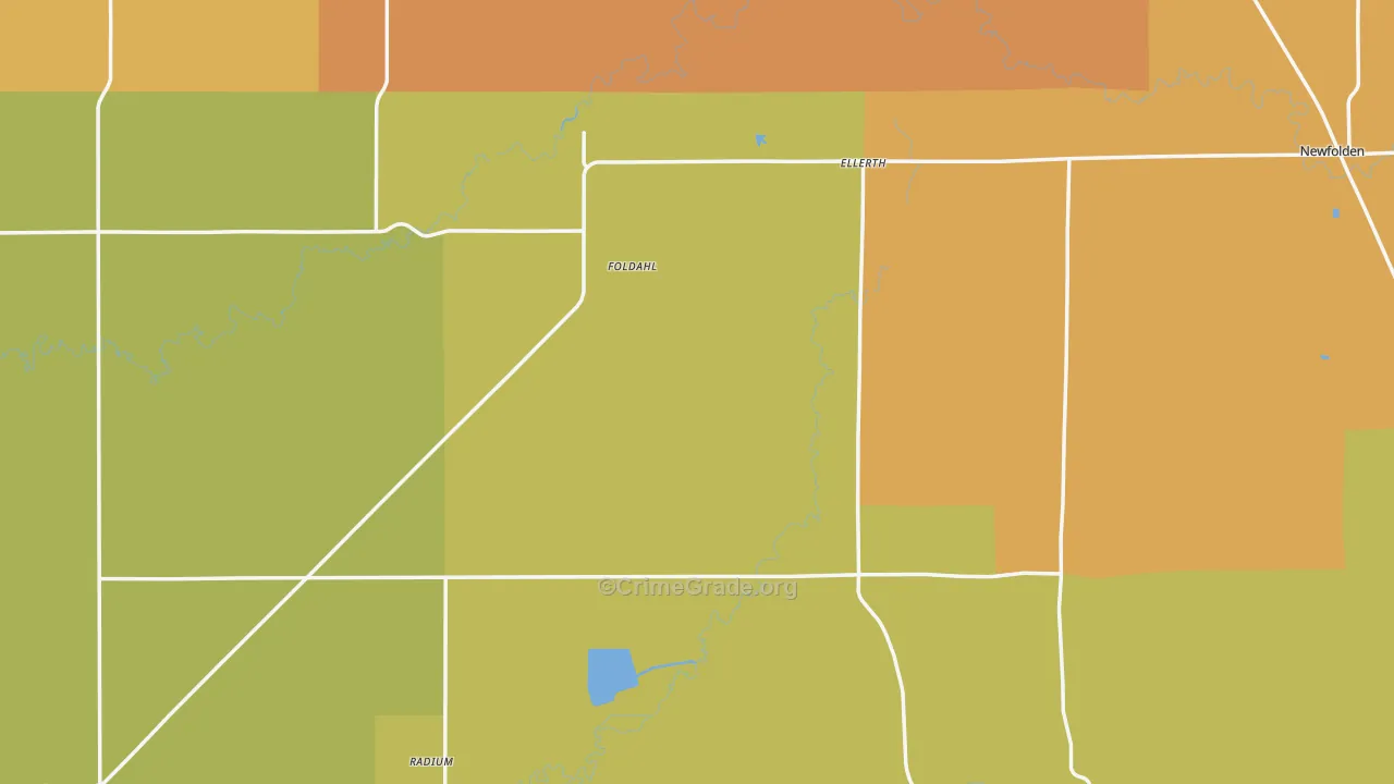 Marshall County, MN Map of Drug-Related Crime Rates