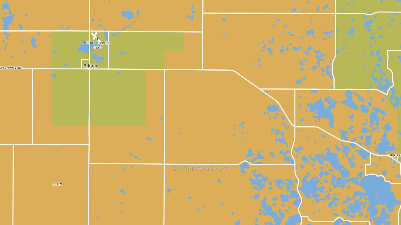 Marshall County, SD Map of Drug-Related Crime Rates