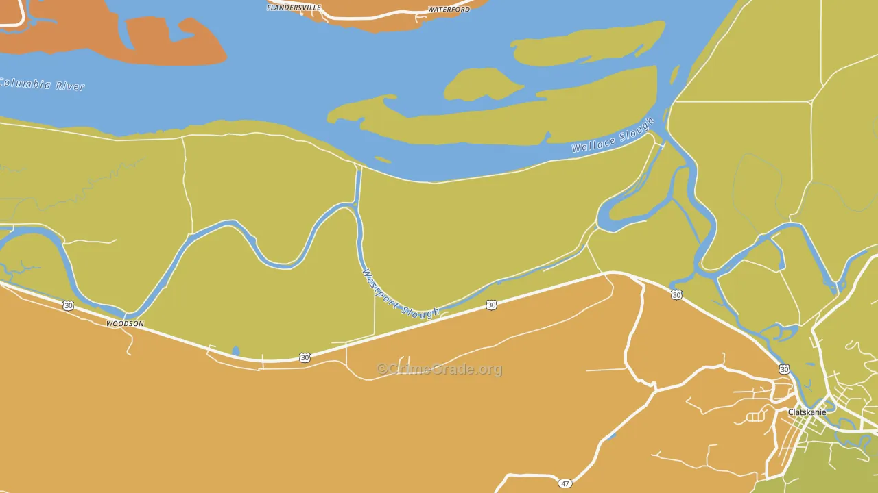 Marshland, OR Map of Drug-Related Crime Rates