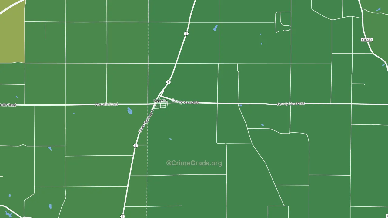 Martelle, IA Map of Drug-Related Crime Rates