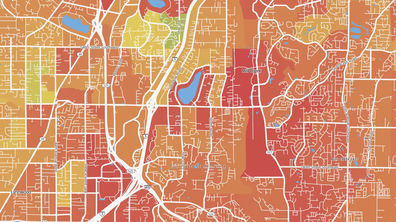 Martha Lake, Lynnwood, WA Map of Drug-Related Crime Rates
