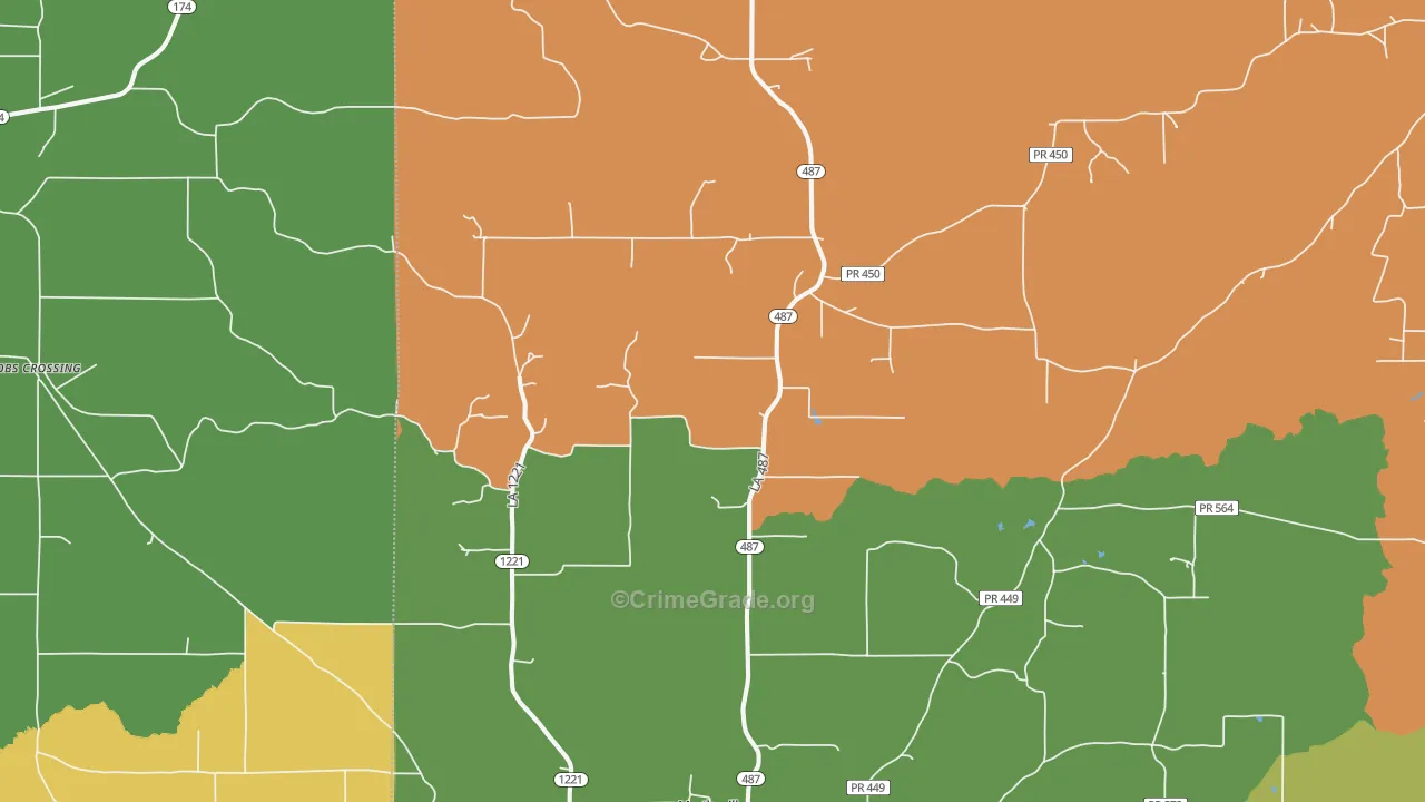 Marthaville, LA Map of Drug-Related Crime Rates