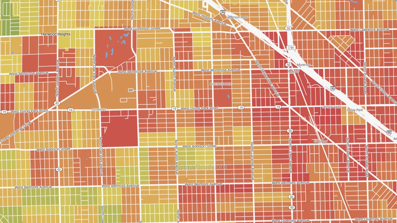 Martin Luther, Chicago, IL Map of Drug-Related Crime Rates