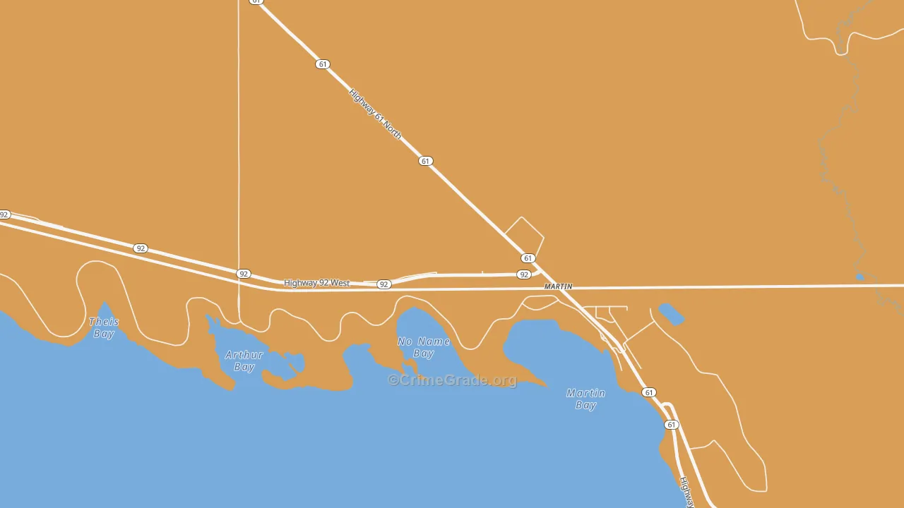 Martin, NE Map of Drug-Related Crime Rates
