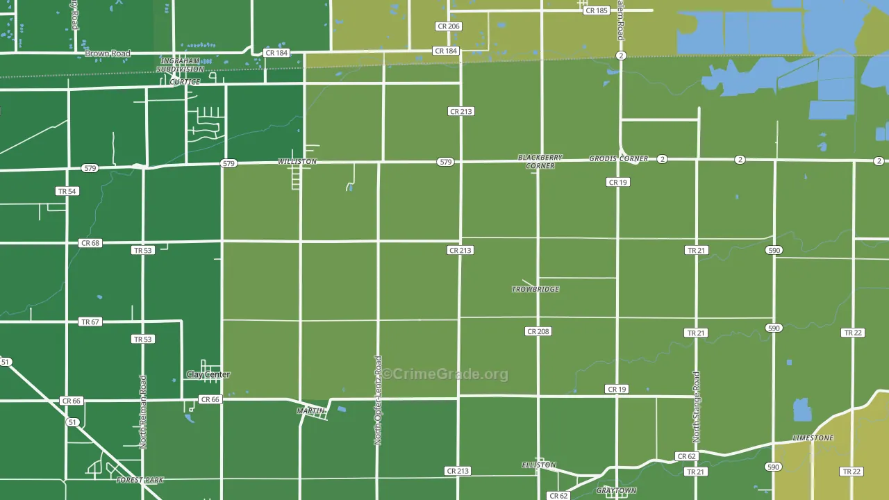 Martin, OH Map of Drug-Related Crime Rates