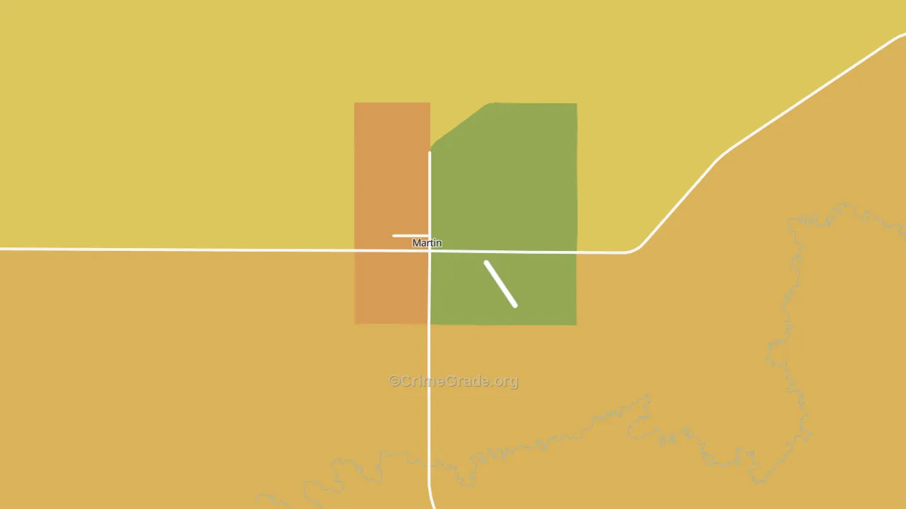 Martin, SD Map of Drug-Related Crime Rates