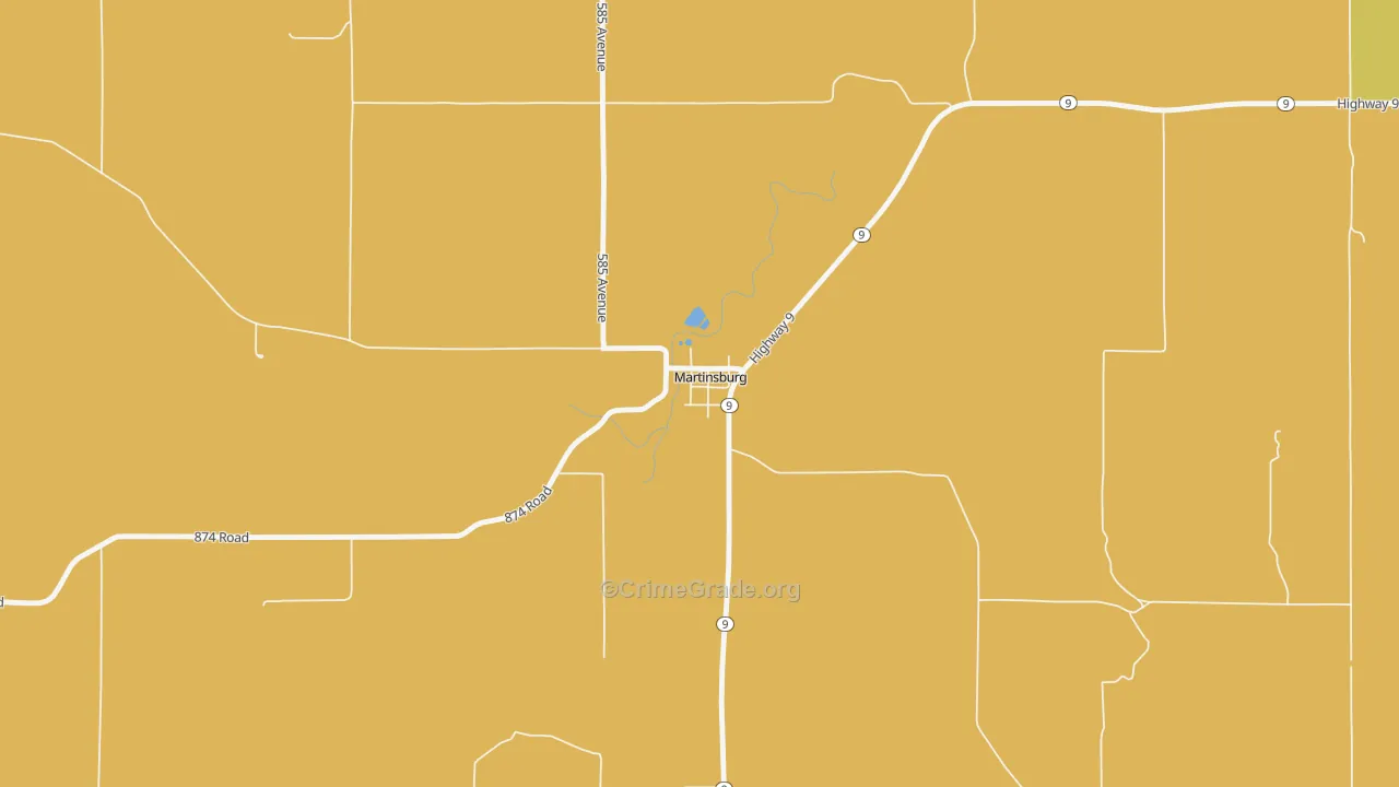 Martinsburg, NE Map of Drug-Related Crime Rates