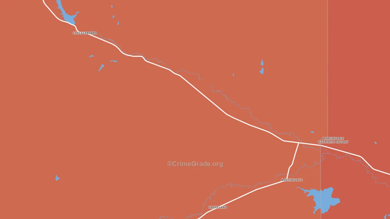 Martinsdale, MT Map of Drug-Related Crime Rates