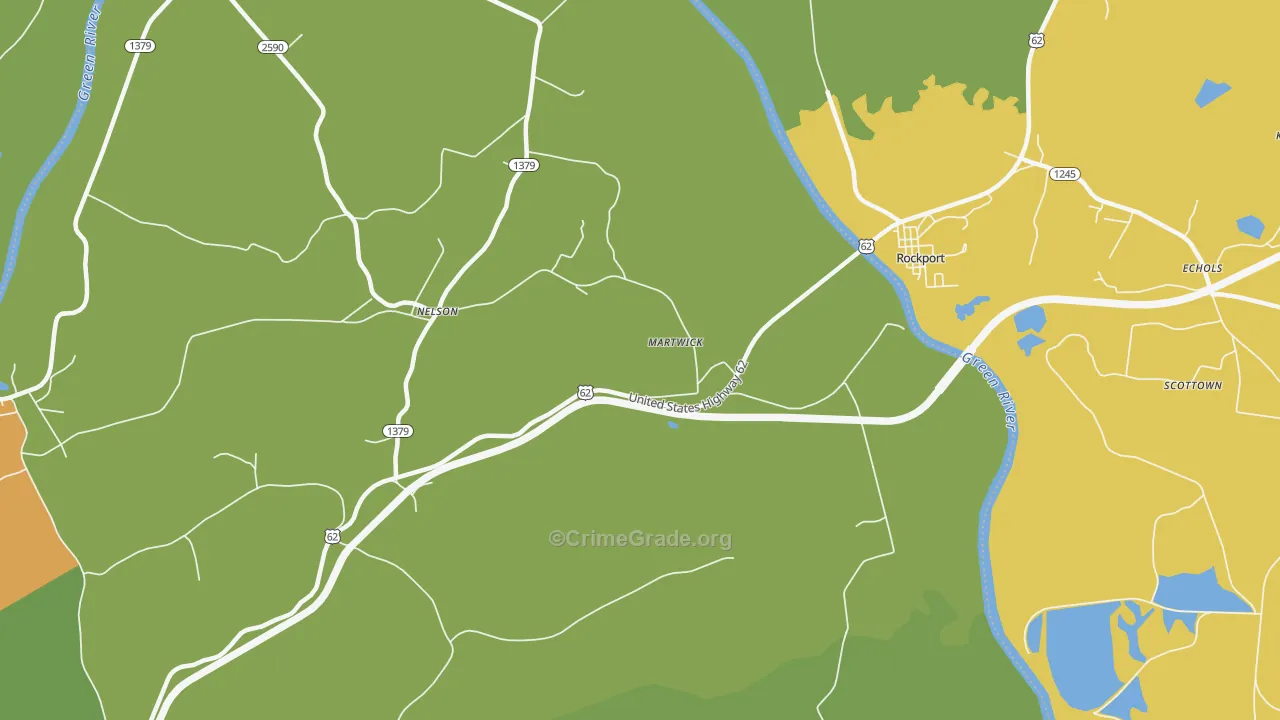 Martwick, KY Map of Drug-Related Crime Rates