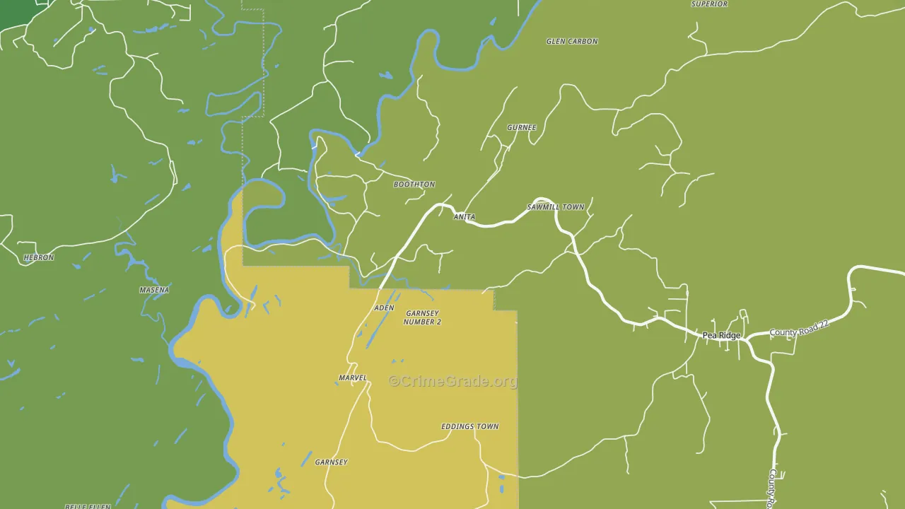 Marvel, AL Map of Drug-Related Crime Rates