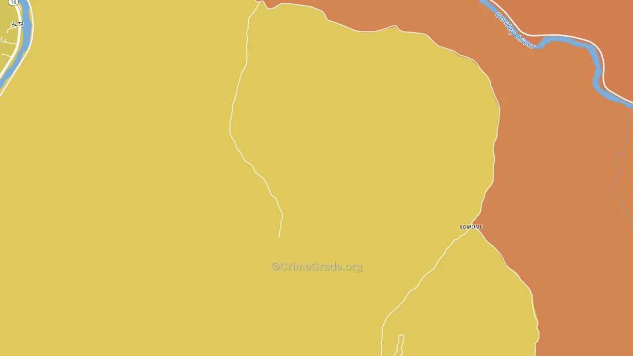 Marvel, WV Map of Drug-Related Crime Rates