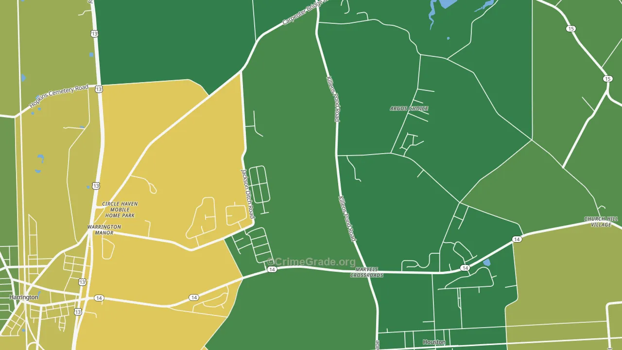 Marvels Crossroads, DE Map of Drug-Related Crime Rates