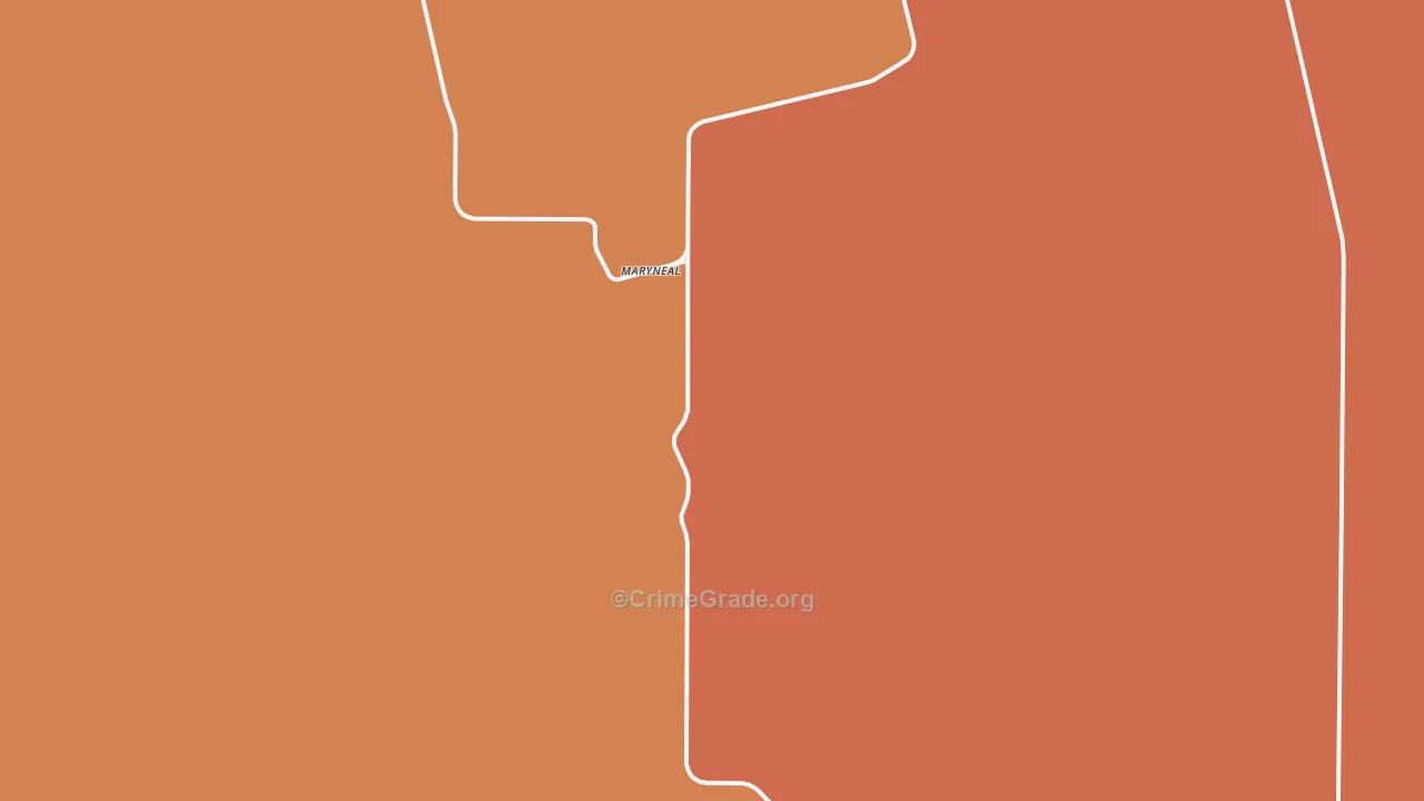 Maryneal, TX Map of Drug-Related Crime Rates