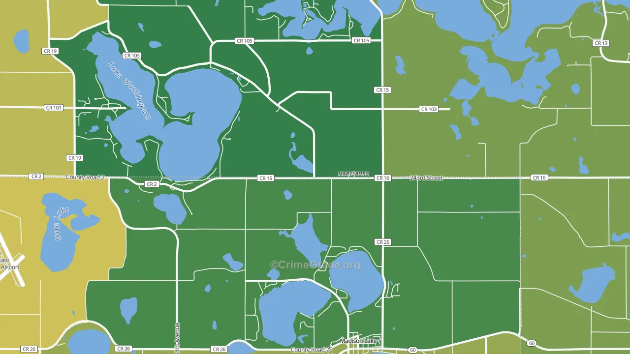 Marysburg, MN Map of Drug-Related Crime Rates