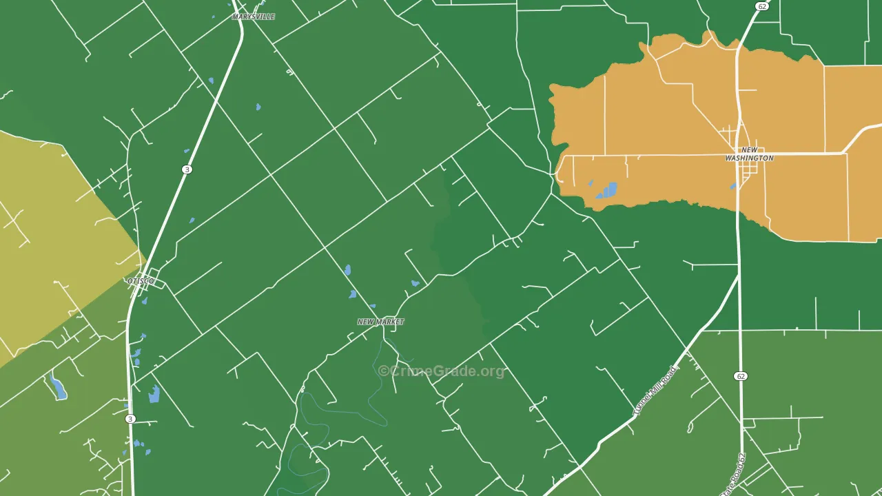Marysville, IN Map of Drug-Related Crime Rates