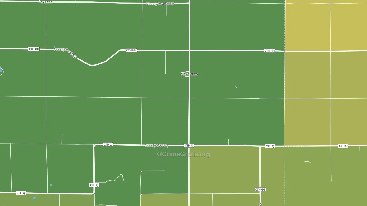 Marytown, WI Map of Drug-Related Crime Rates