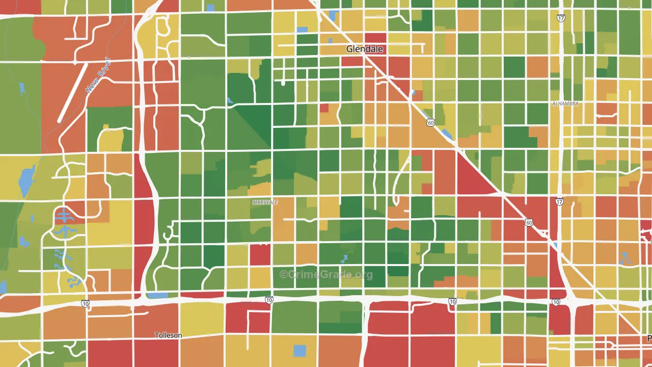 Maryvale, Phoenix, AZ Map of Drug-Related Crime Rates