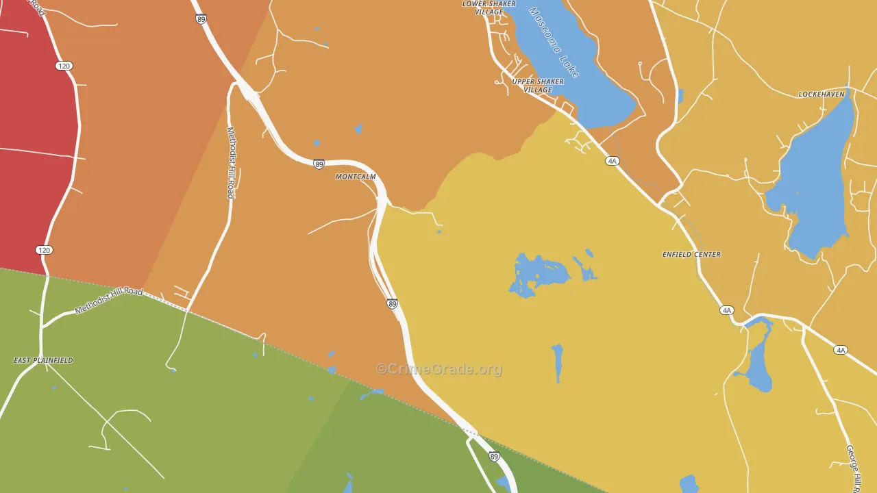Mascoma, NH Map of Drug-Related Crime Rates