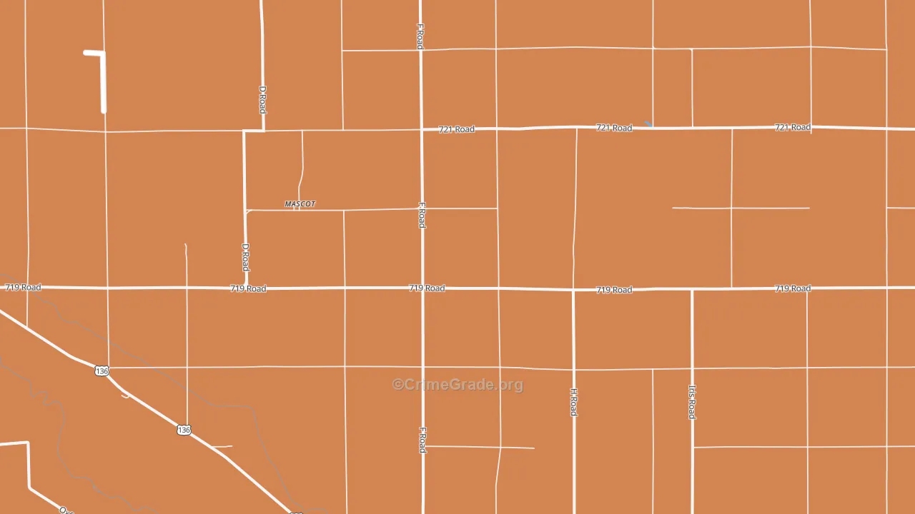 Mascot, NE Map of Drug-Related Crime Rates