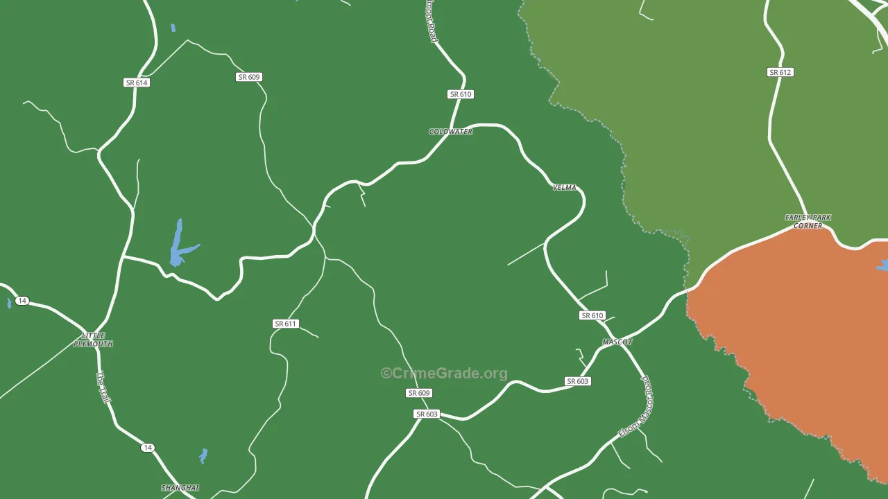 Mascot, VA Map of Drug-Related Crime Rates