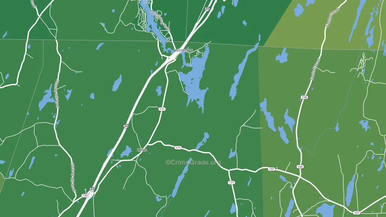 Mashapaug, CT Map of Drug-Related Crime Rates