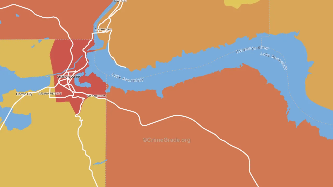 Mason City, WA Map of Drug-Related Crime Rates