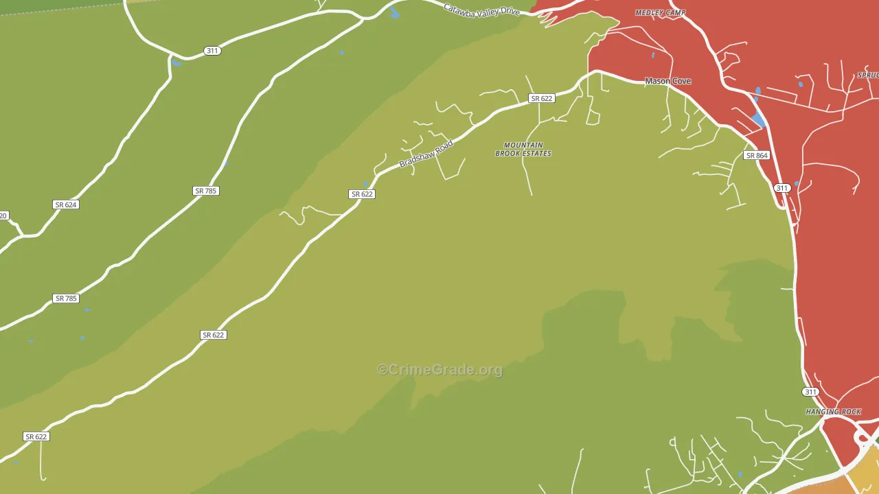 Mason Cove, VA Map of Drug-Related Crime Rates
