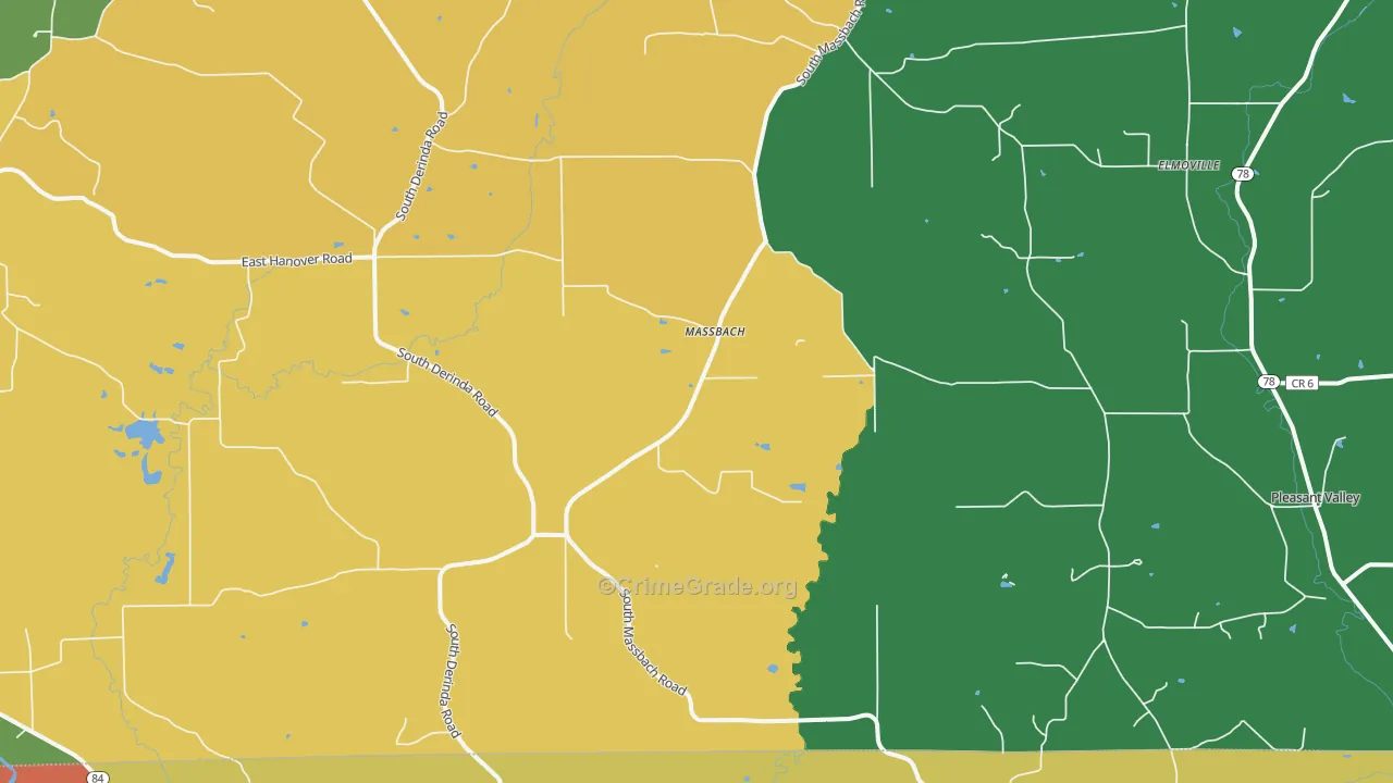 Massbach, IL Map of Drug-Related Crime Rates