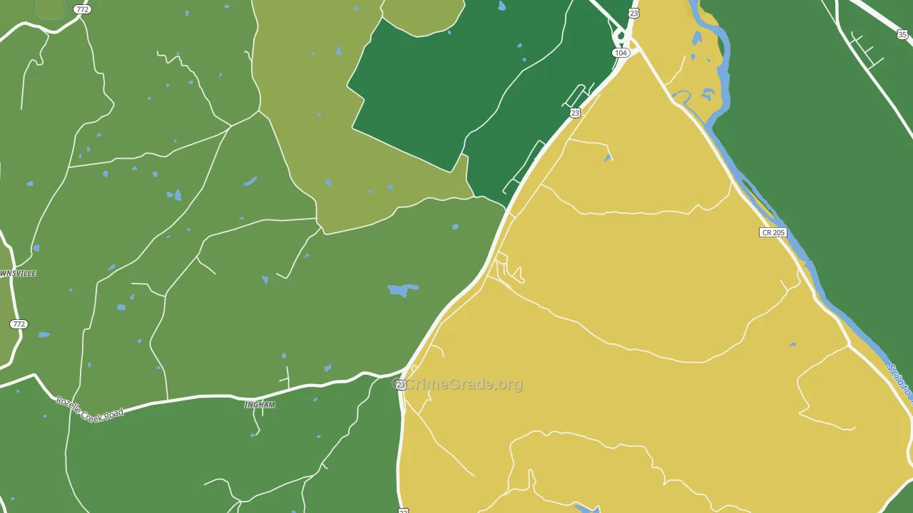 Massieville, OH Map of Drug-Related Crime Rates