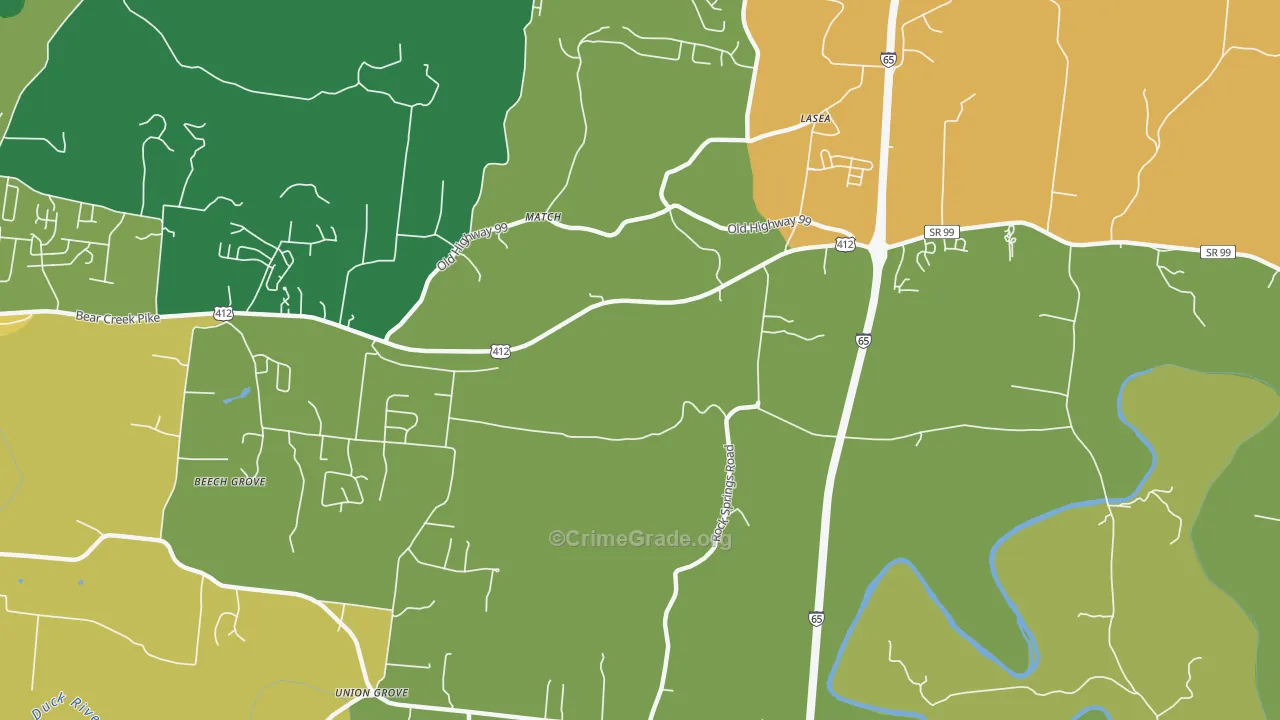 Match, TN Map of Drug-Related Crime Rates