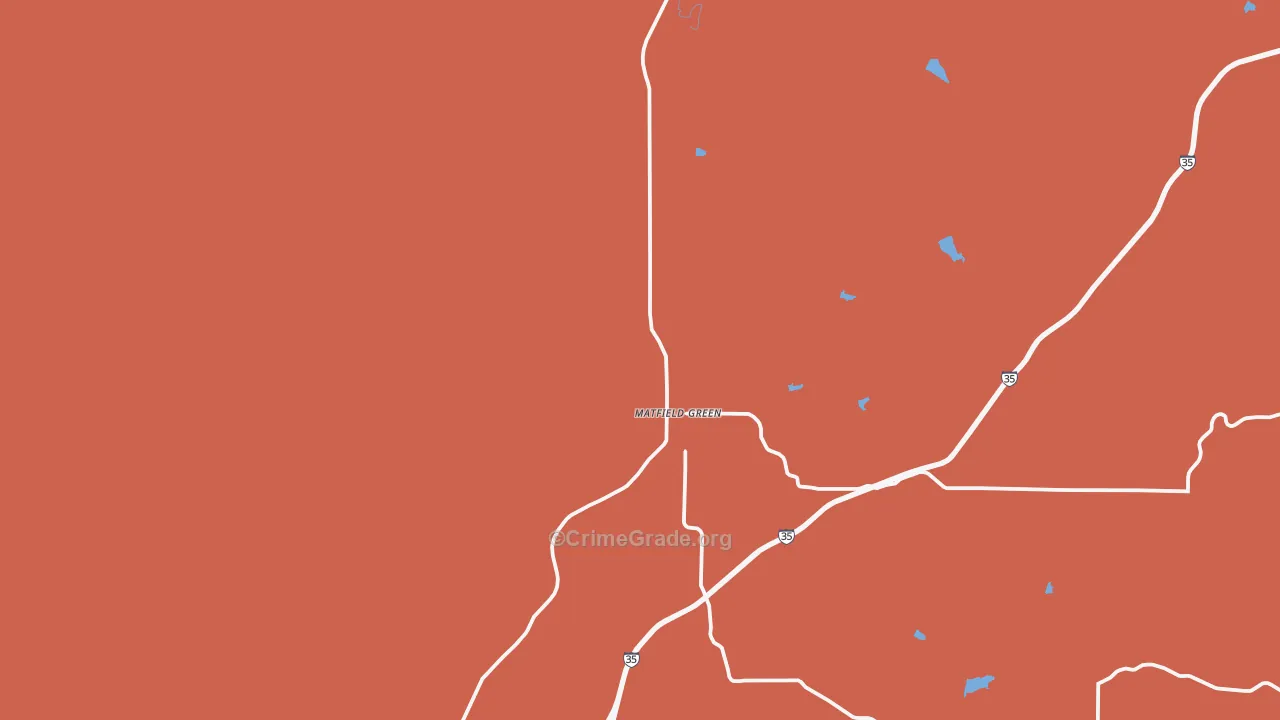 Matfield Green, KS Map of Drug-Related Crime Rates