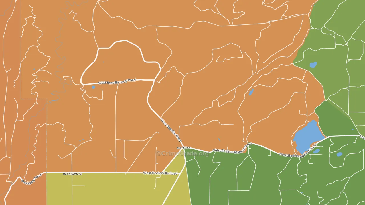 Matlock, WA Map of Drug-Related Crime Rates