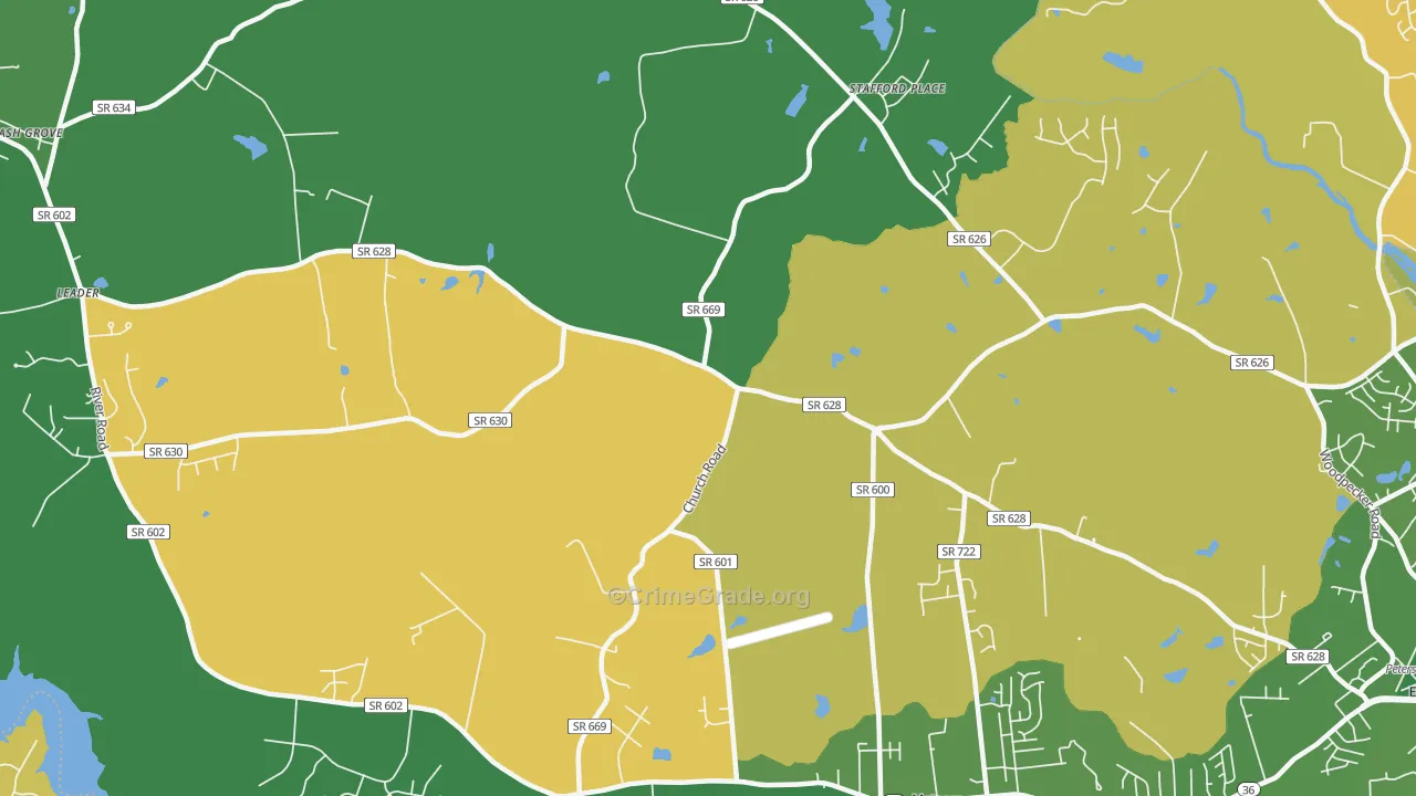 Matoaca, VA Map of Drug-Related Crime Rates