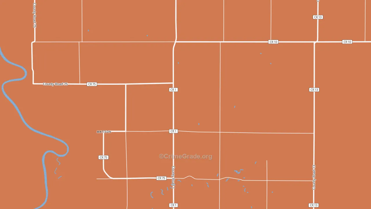 Mattson, MN Map of Drug-Related Crime Rates