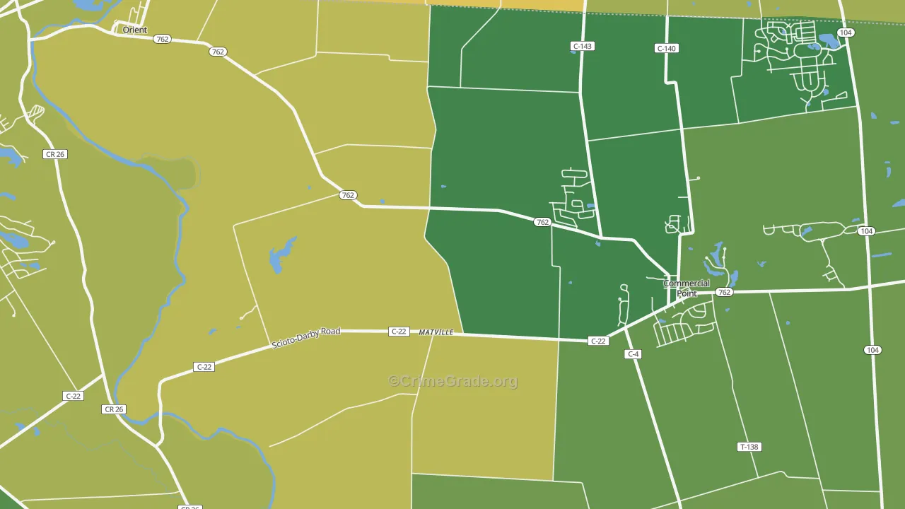 Matville, OH Map of Drug-Related Crime Rates
