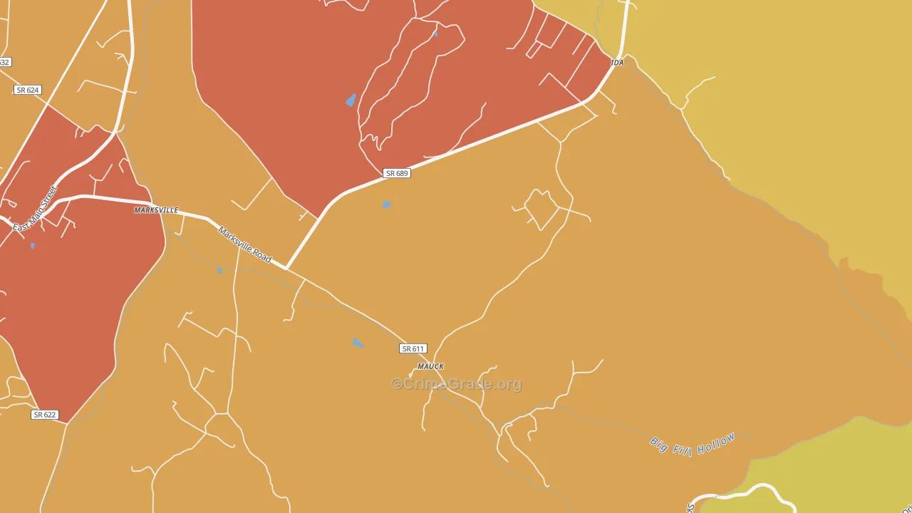 Mauck, VA Map of Drug-Related Crime Rates