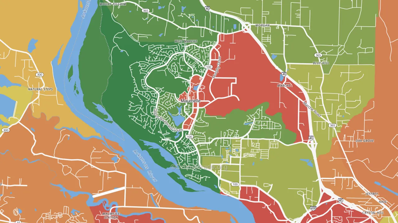 Maumelle, AR Map of Drug-Related Crime Rates