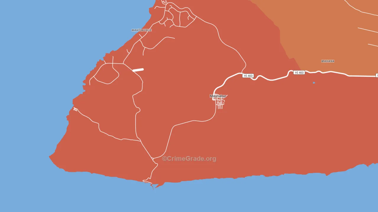 Mauna Loa, HI Map of Drug-Related Crime Rates