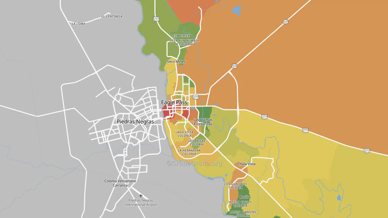 Maverick County, TX Map of Drug-Related Crime Rates