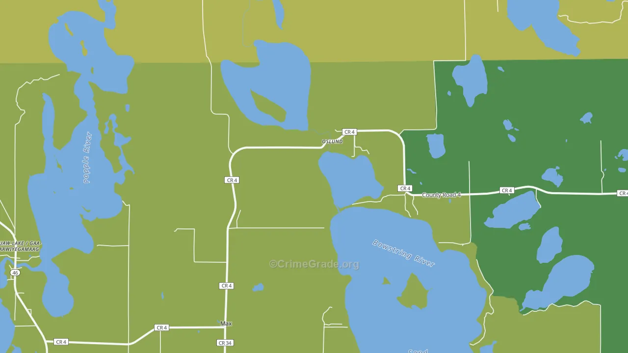 Max, MN Map of Drug-Related Crime Rates