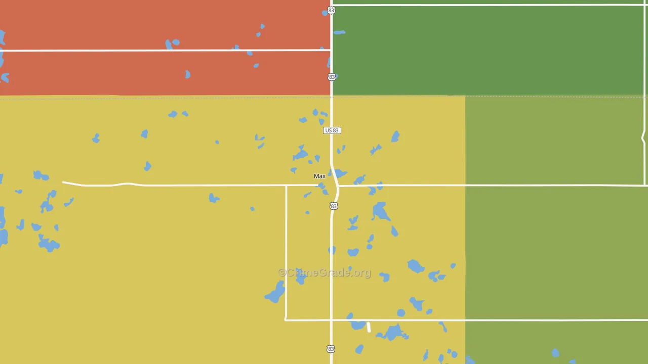 Max, ND Map of Drug-Related Crime Rates