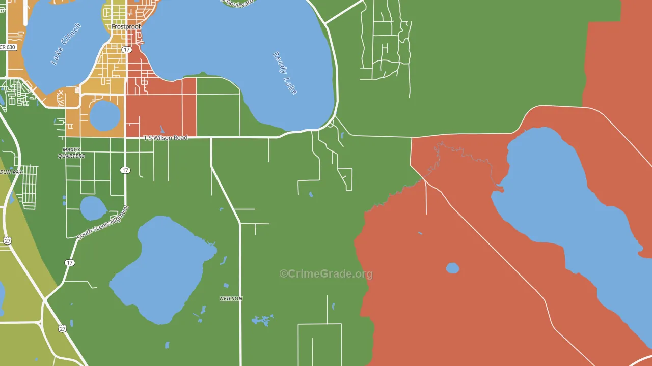 Maxcy Quarters, FL Map of Drug-Related Crime Rates