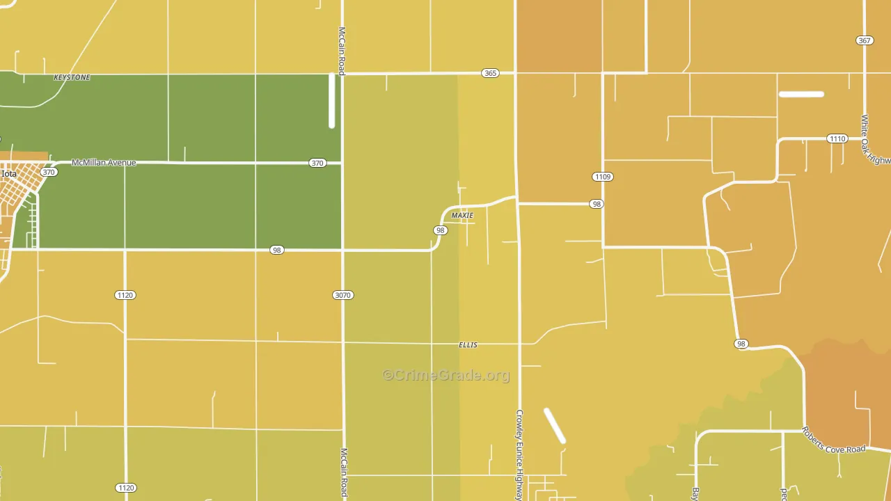 Maxie, LA Map of Drug-Related Crime Rates